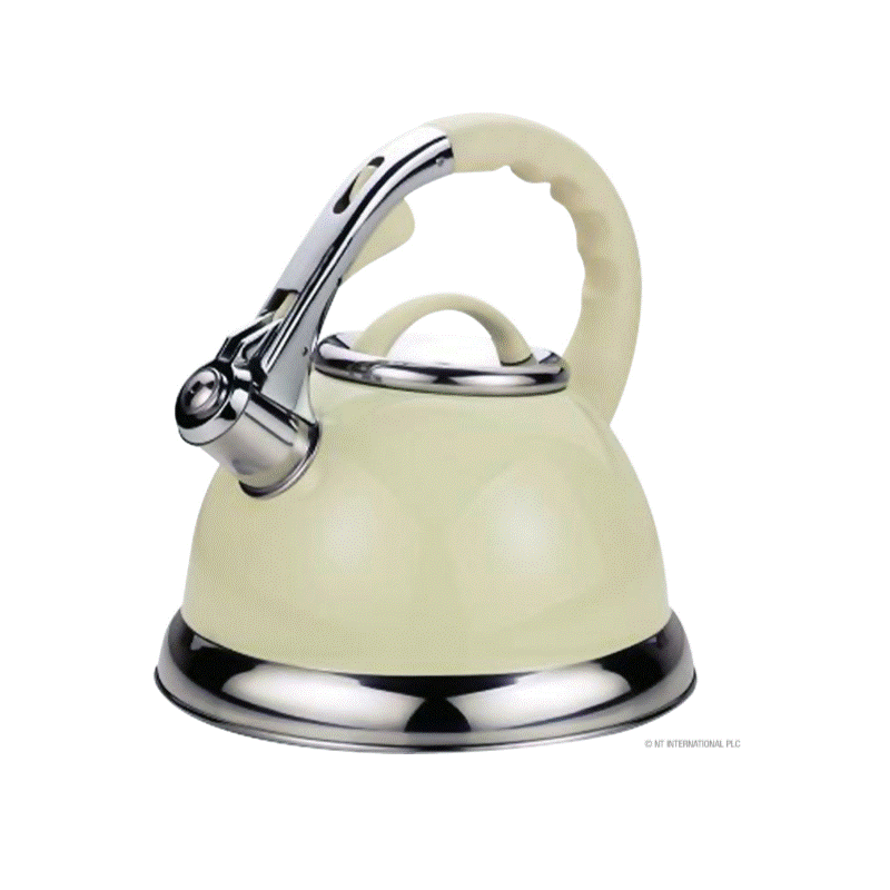 3.5L S/S Whistling Kettle in Cream Colour Hardware Heaven