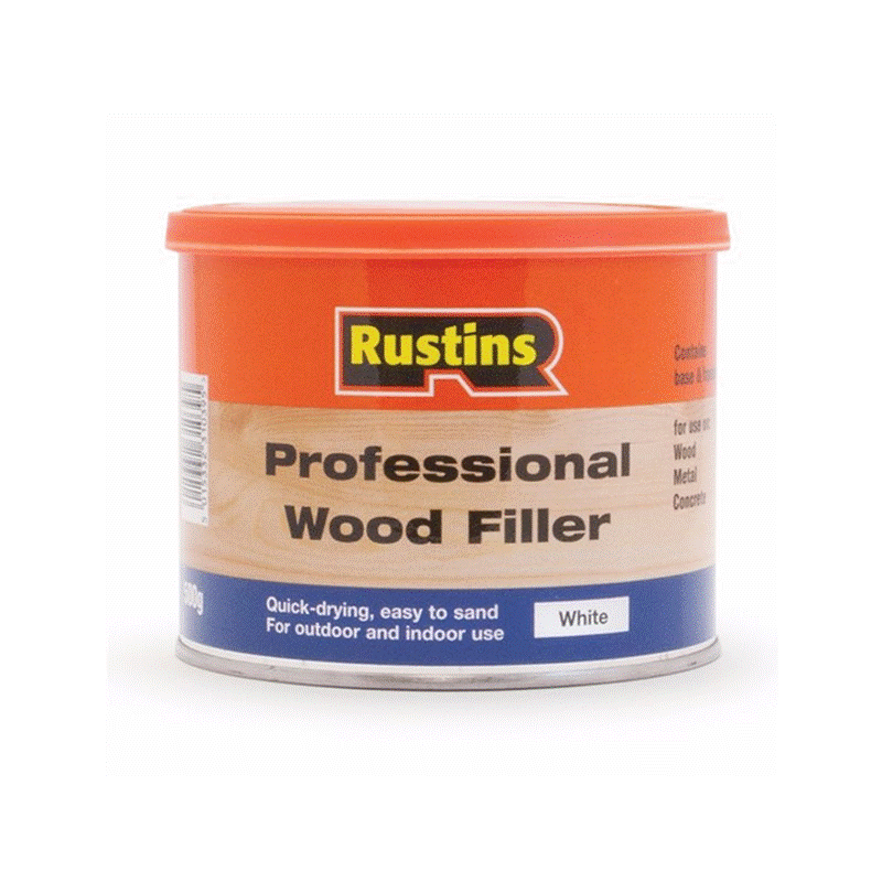 Rustins Professional Wood Filler 500g White Hardware Heaven