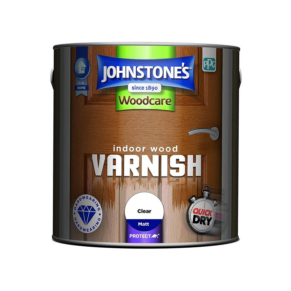 2.5lt clear Indoor varnish matt johnstones Hardware Heaven