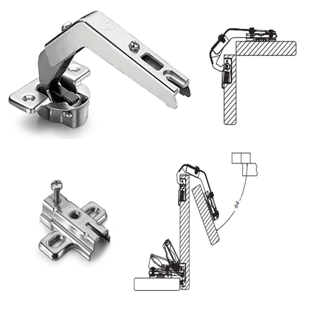 Danco 869 Self closing hinges for corner Hardware Plus