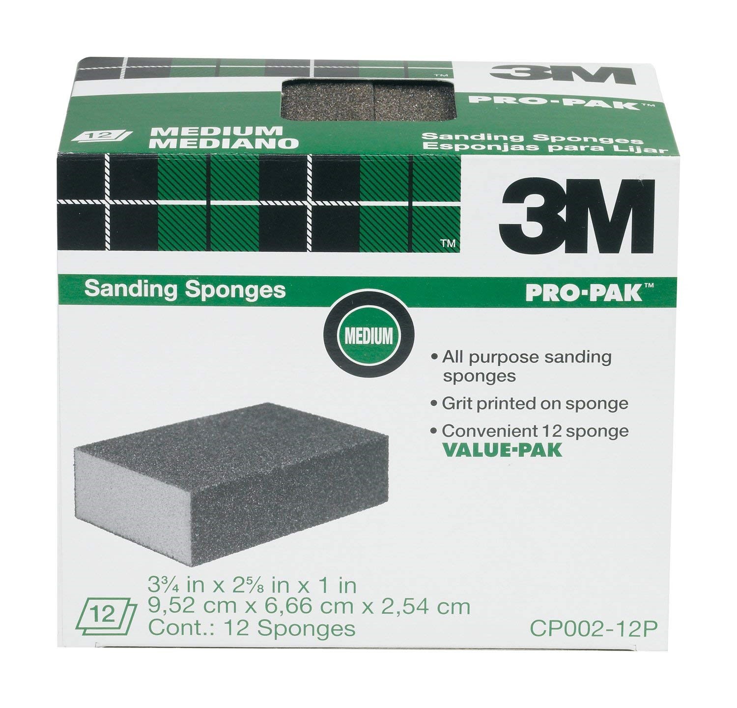 Buy the 3M CP00212P All Purpose Medium Grit Sanding Sponges 3 3/4" x