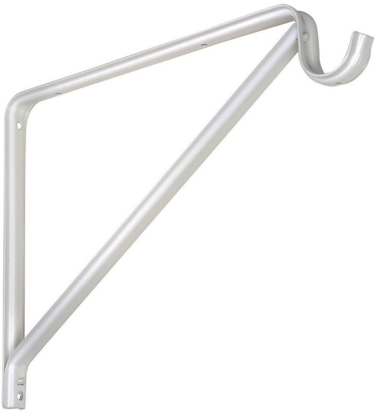 Buy the National N224501 Shelf & Rod Bracket White Hardware World