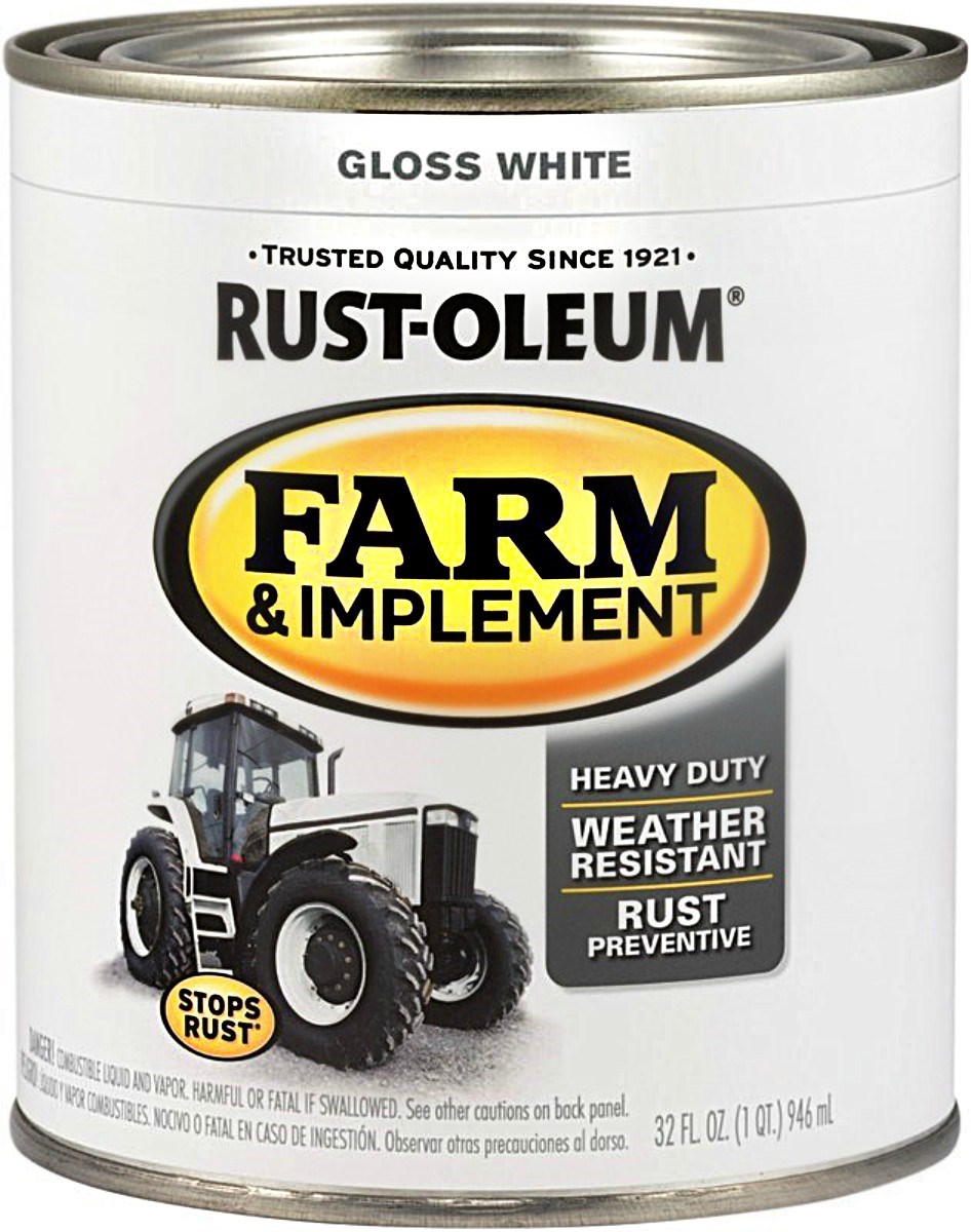 Buy the RustOleum 280105 Farm & Implement Finish, Gloss White Quart