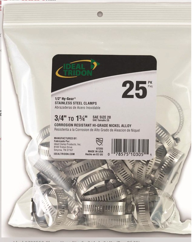 Buy the Ideal Clamp Prods 6720550 3/4x13/4 Hs Clamps Hardware World
