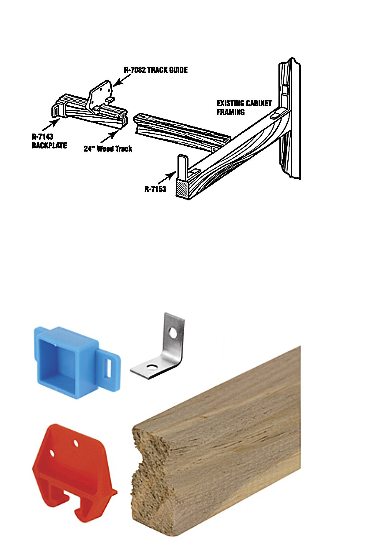 Buy the PrimeLine/SlideCo R7144 Drawer Track Repair Kit Wood