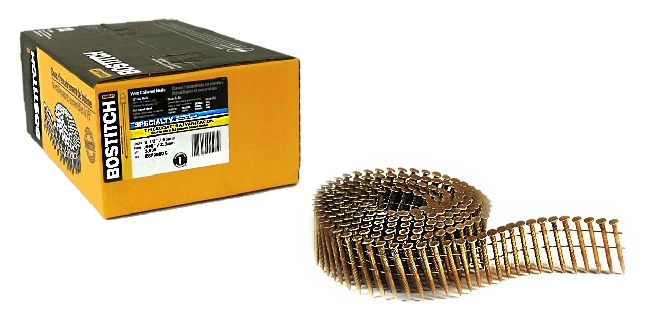 Buy the Bostitch C8R90BDG 15 Degree Coil Siding Nails 2 1/2