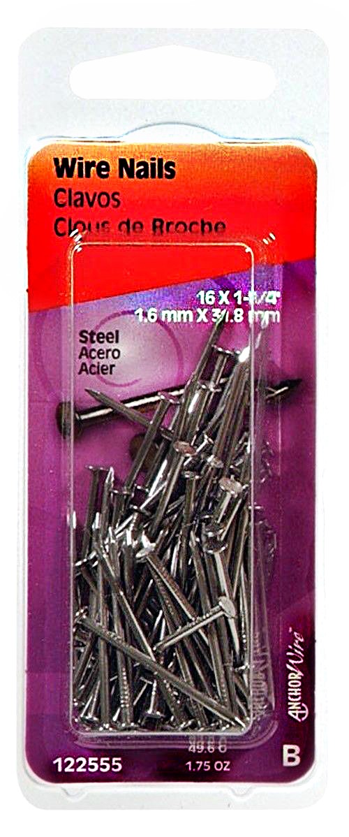 Buy the Hillman 122555 Wire Nails, 16 Gauge 1.25 inch Hardware World