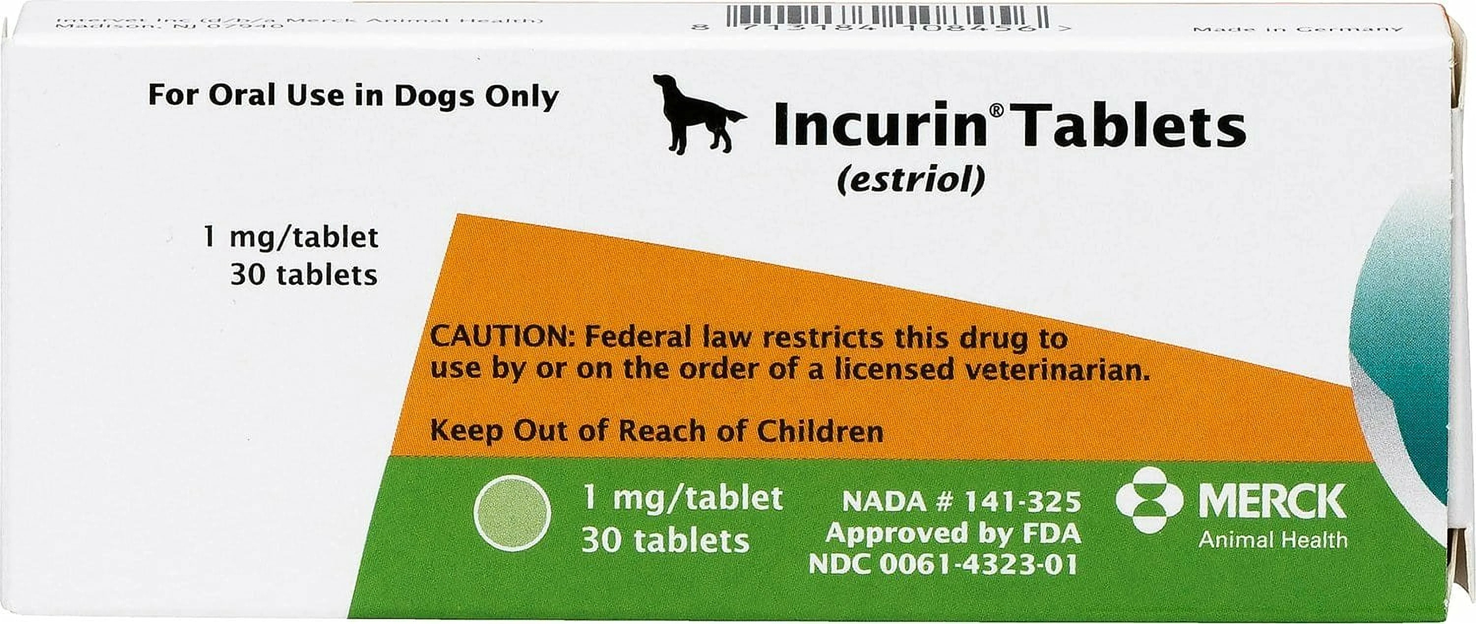 Incurin (Estriol) Tablets Incontinence Medication for Dogs 1 mg