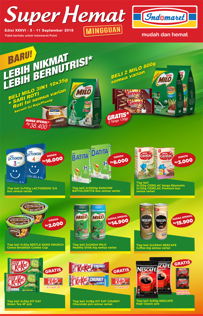 Katalog Promo Harga Indomaret Minggu Ini 5 11 September 2018 Info