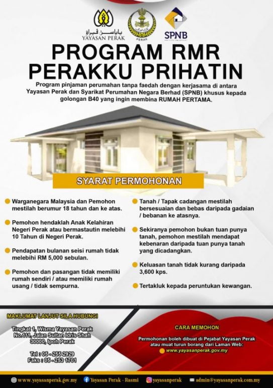 RMR Perakku Prihatin Mohon Rumah Pertama Serendah RM210 Sebulan