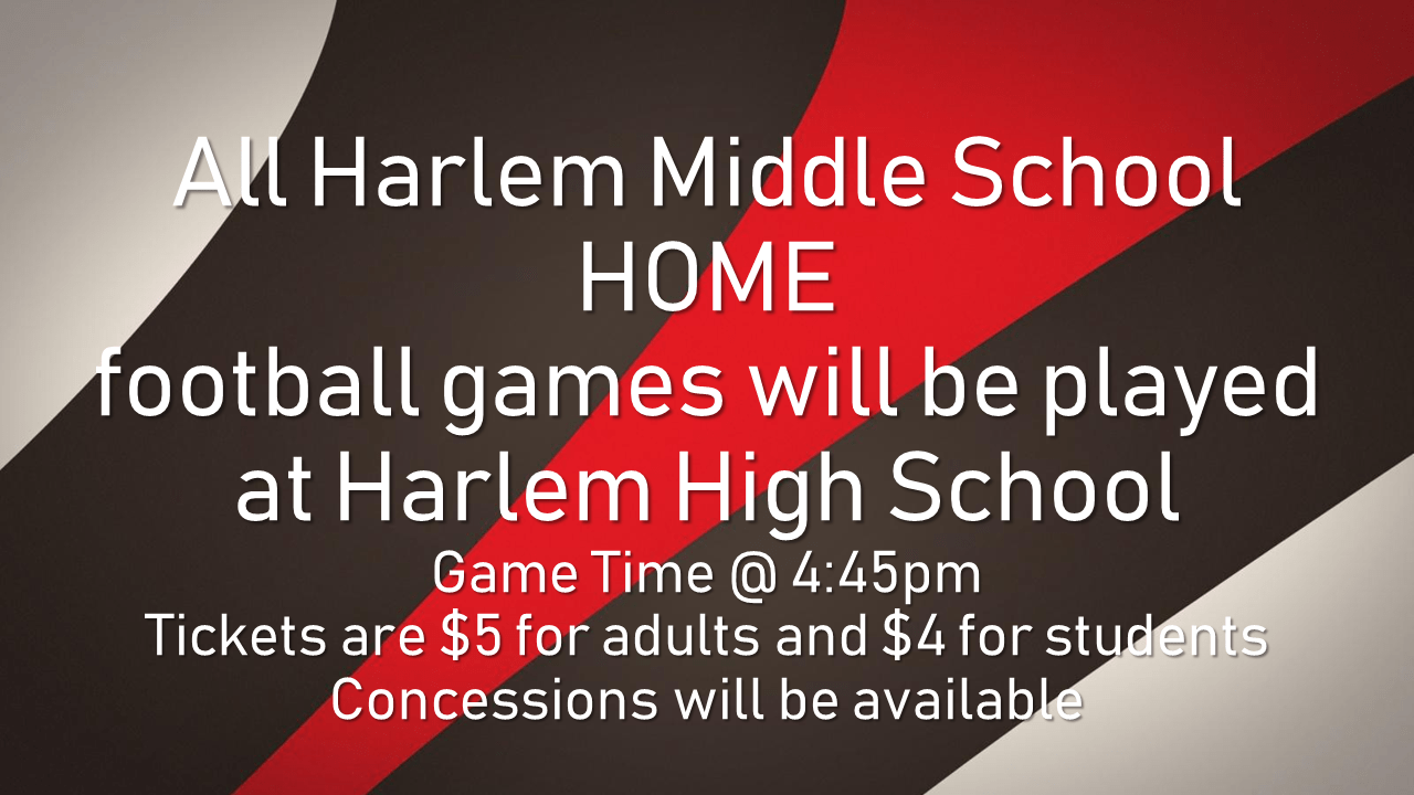 Home Football Games Harlem Middle School