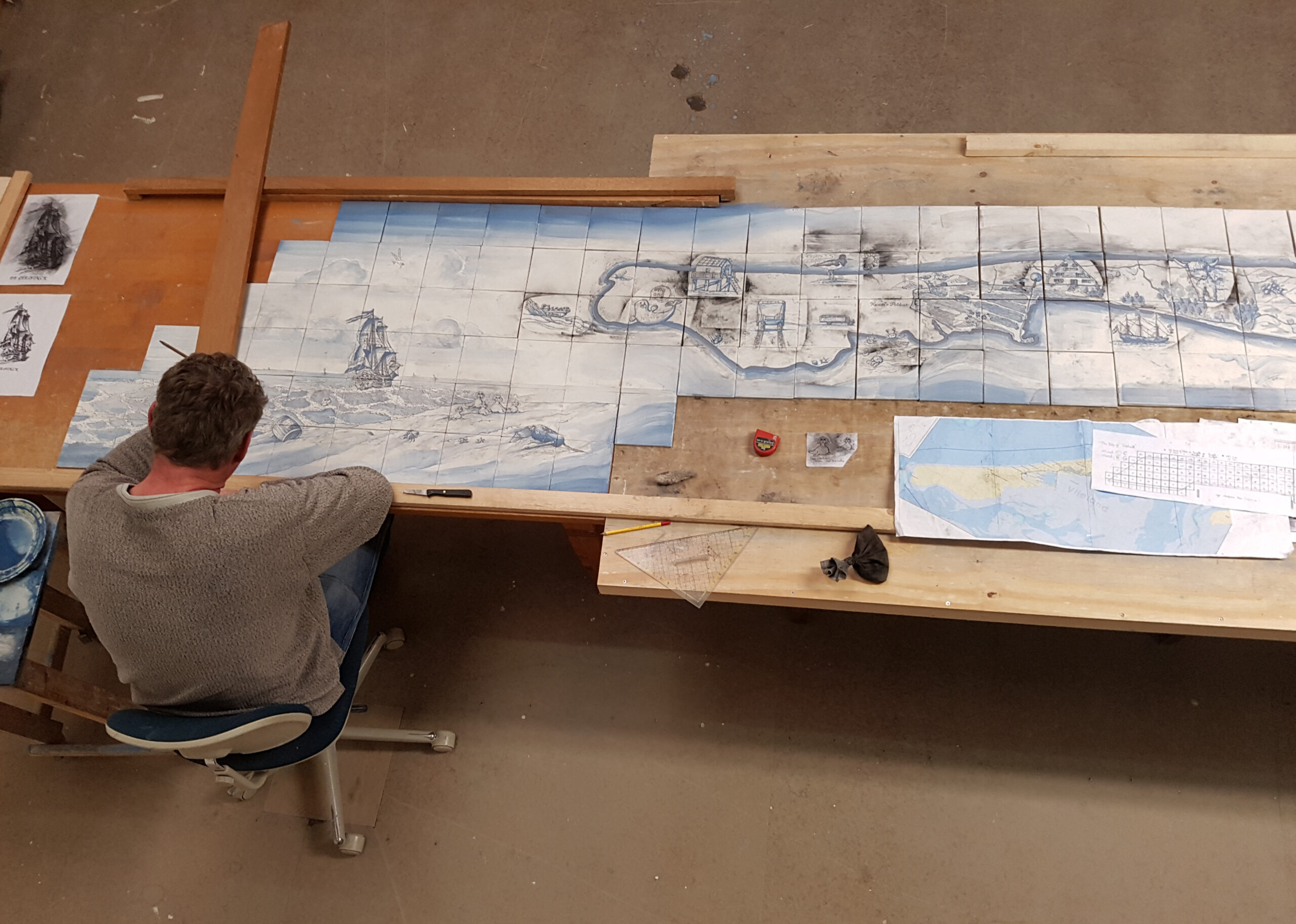 M.S. Willem de Vlamingh is getting used to the sea! Harlinger