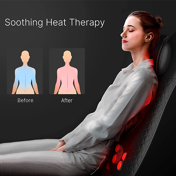 RENPHO Shiatsu Chair Massager,Cushion with Heat For Neck, Back and