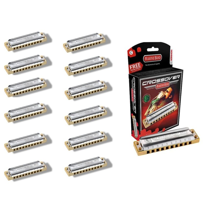 Crossover harmonica 12 key saver set