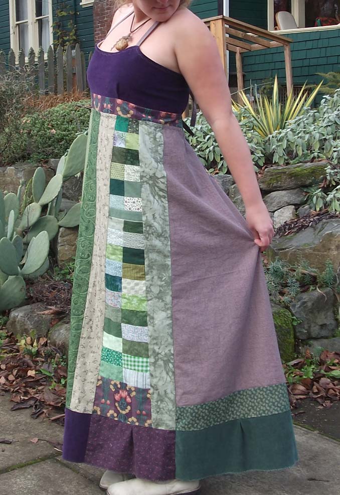 *Harmonious Threads* Handmade Patchwork Dress