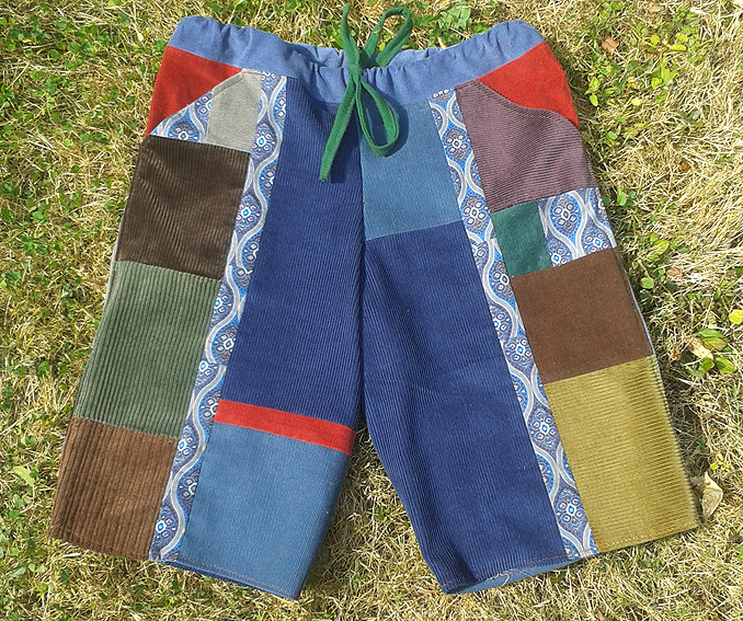 *Harmonious Threads* Handmade Patchwork Shorts