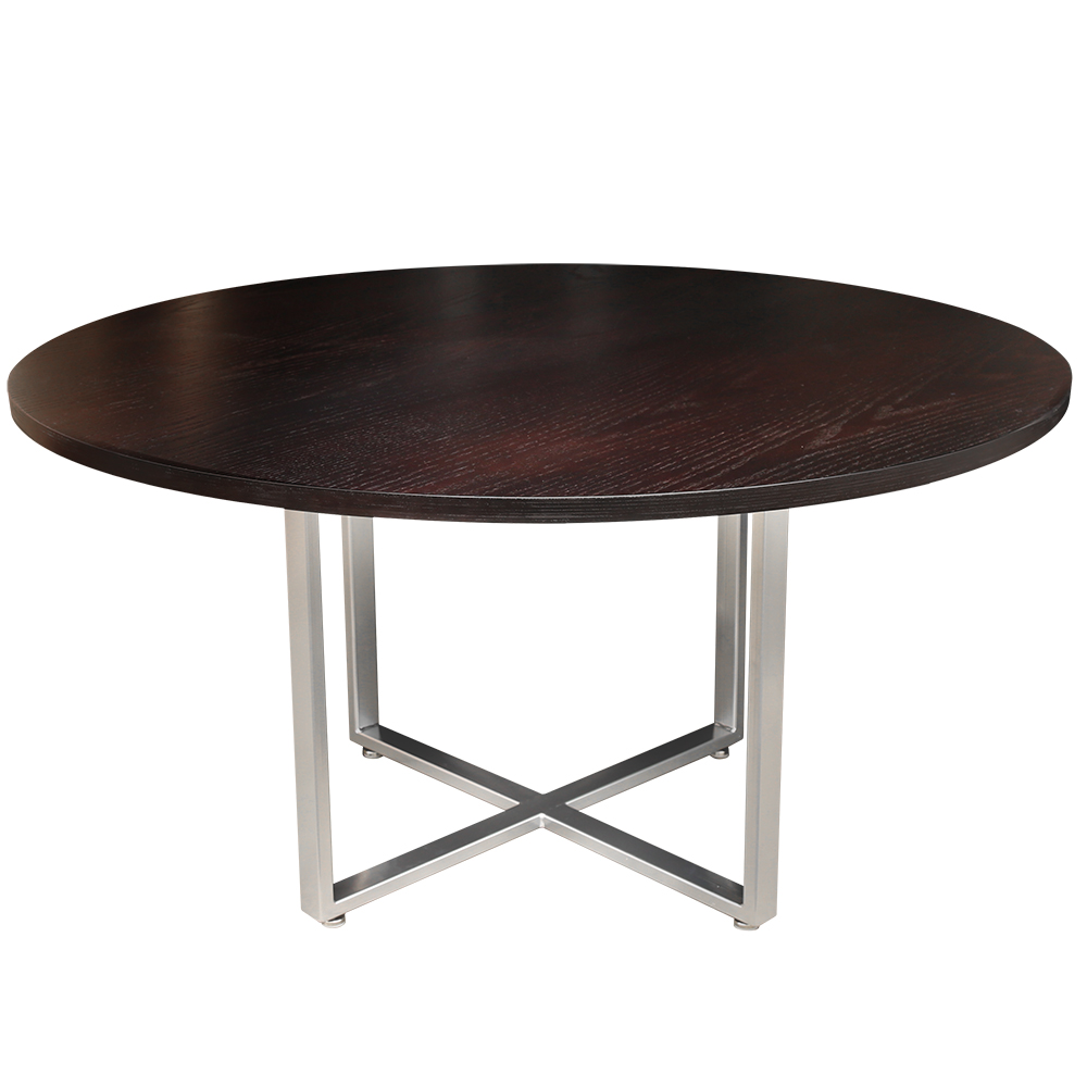 Round Metal Wood Table Industrial Harmony Contract Furniture
