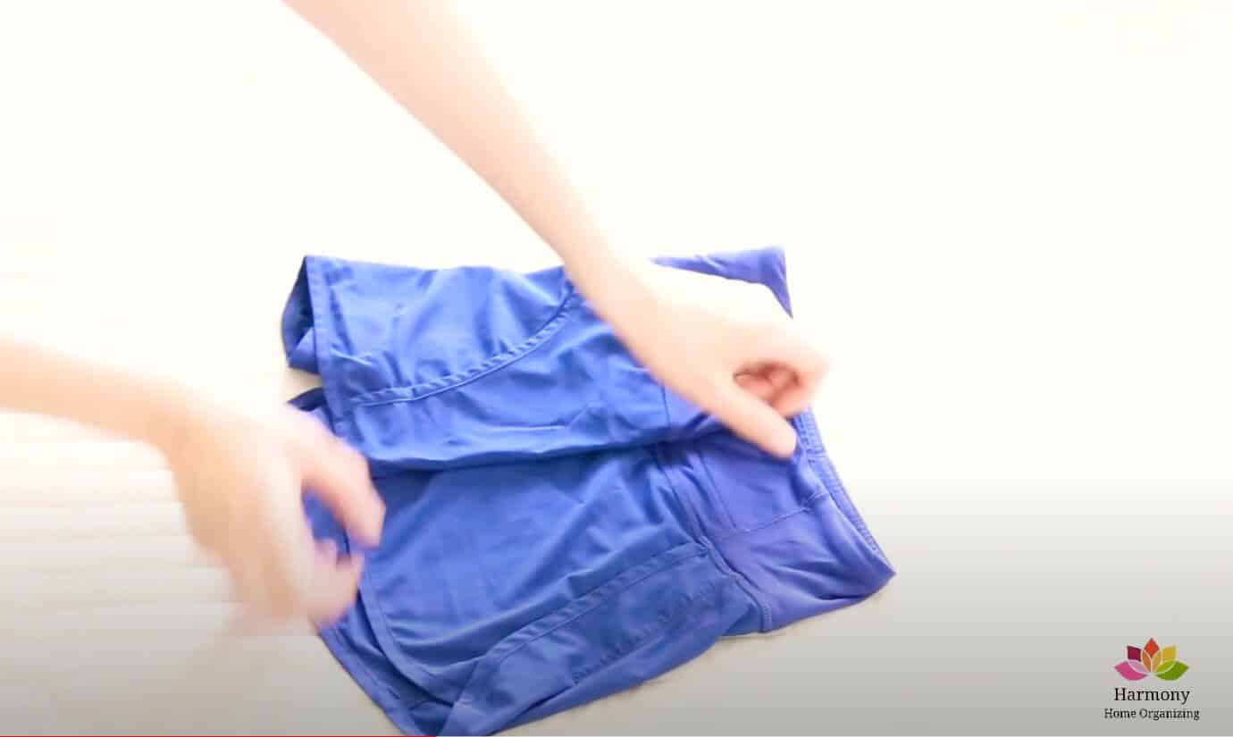 How to fold shorts Harmony Home Organizing