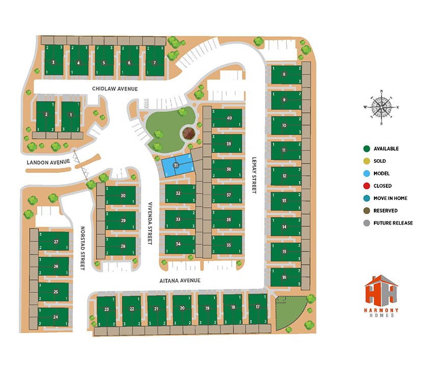 FalconRidgeSiteMap100 Harmony Homes