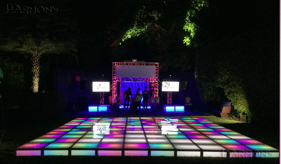 Acrylic led dance floors Harmony Rental
