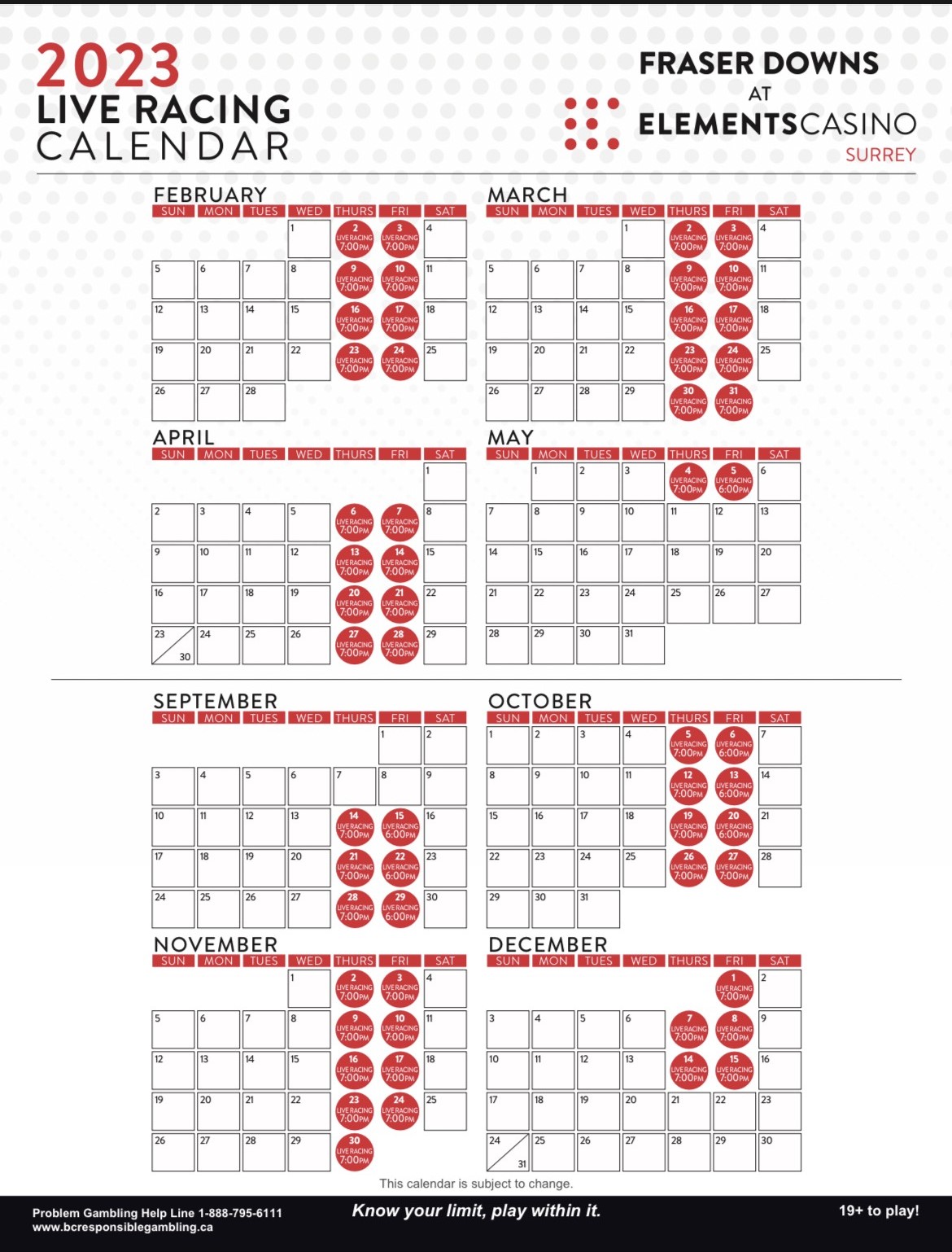 2023 Western Canadian race schedules Harnesslink