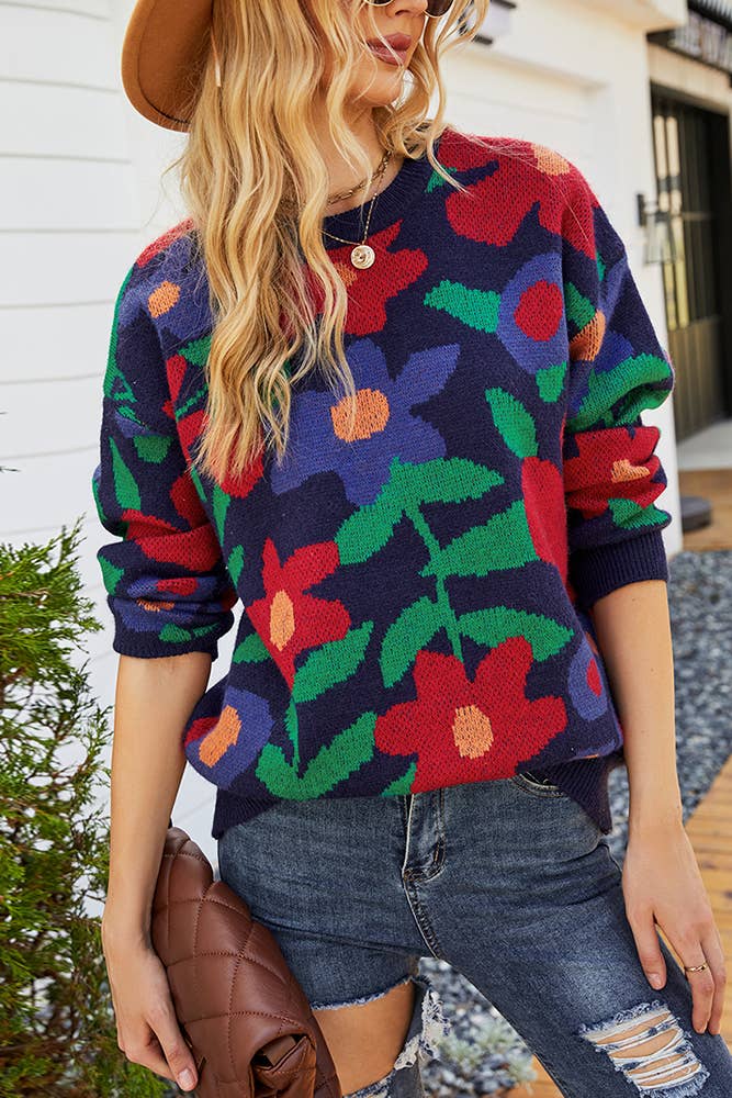 Sunflower Knit Pullover Sweater Multicolored Harper + Hudson