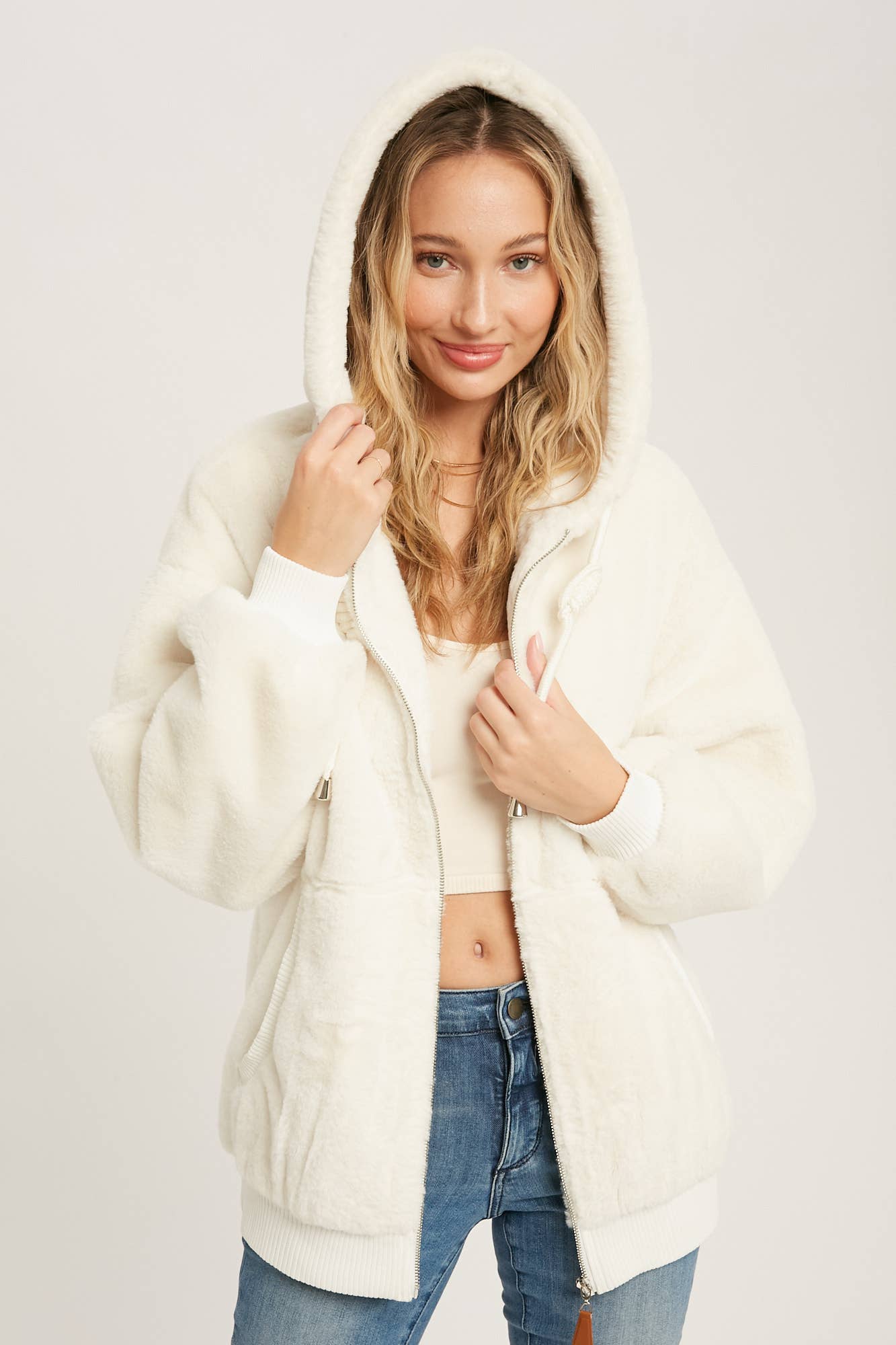 Fur Hoodie Jacket Harper + Hudson