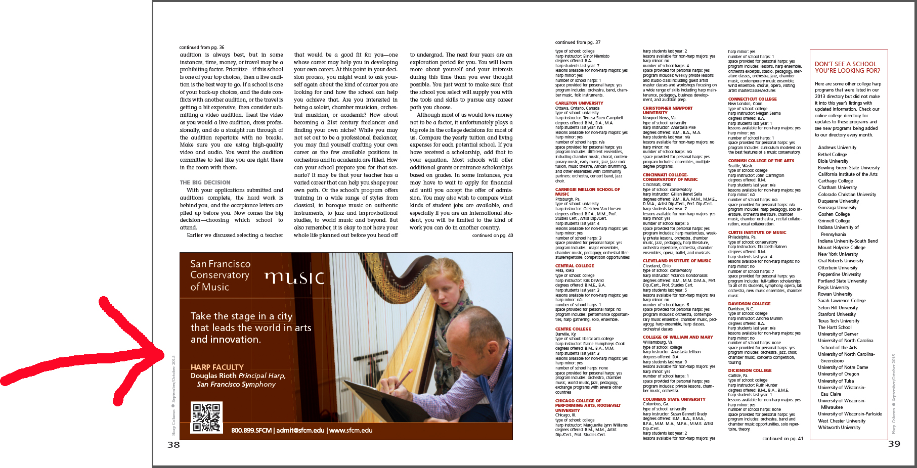 Advertising Rates and Specs Harp Column