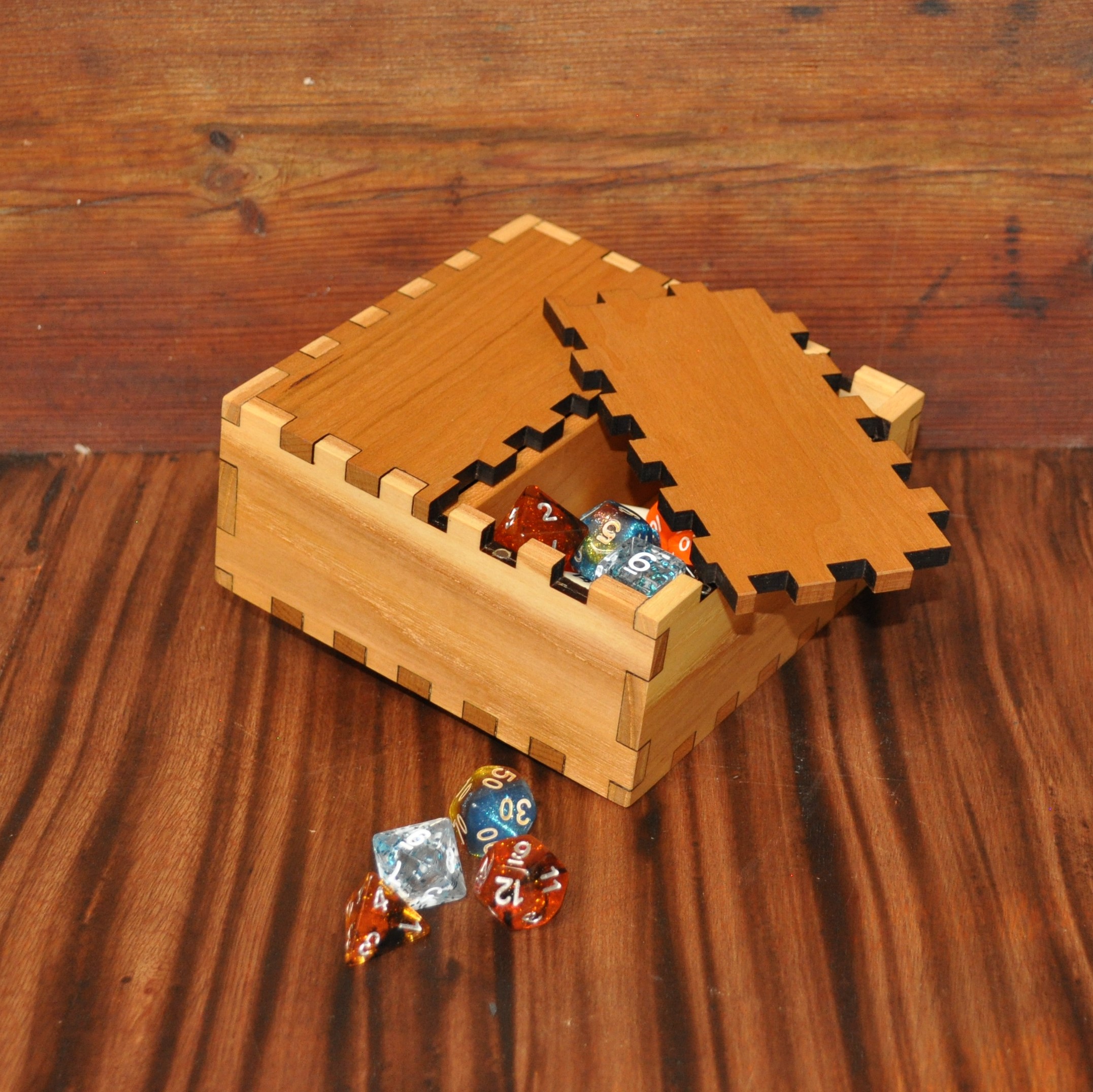 Dice Box Large Harps Corp Handmade Wooden TTRPG Accessories