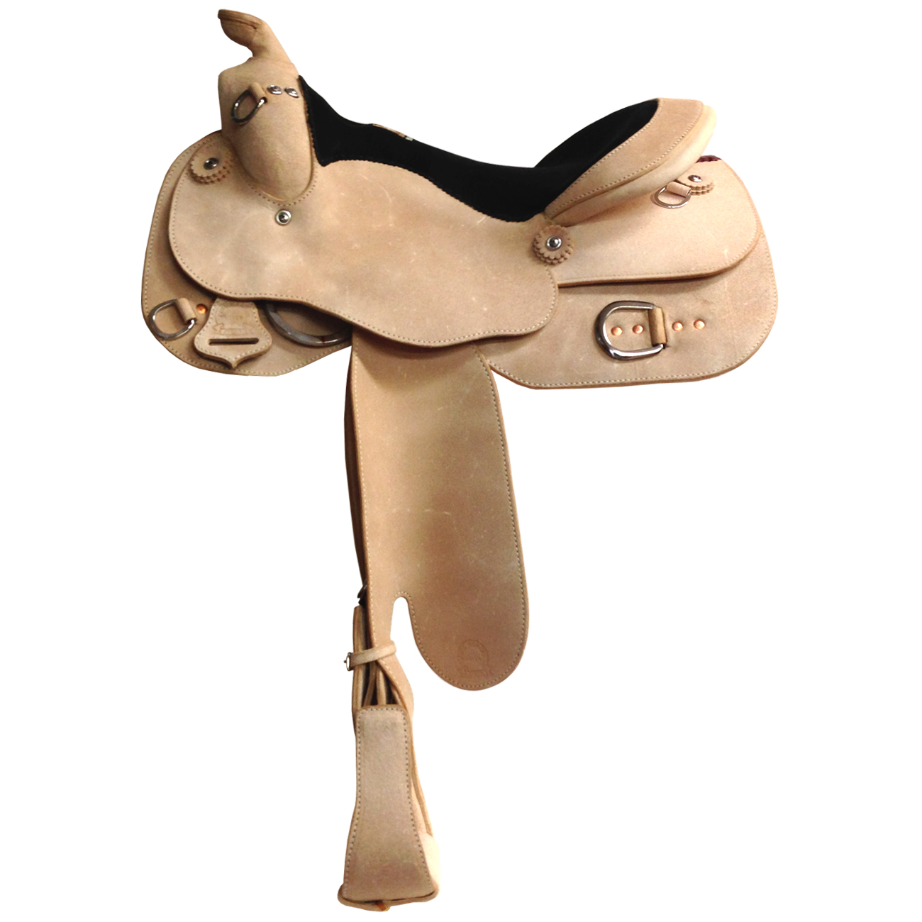 Lightweight Roughout Work Saddle Harris Leather & Silverworks