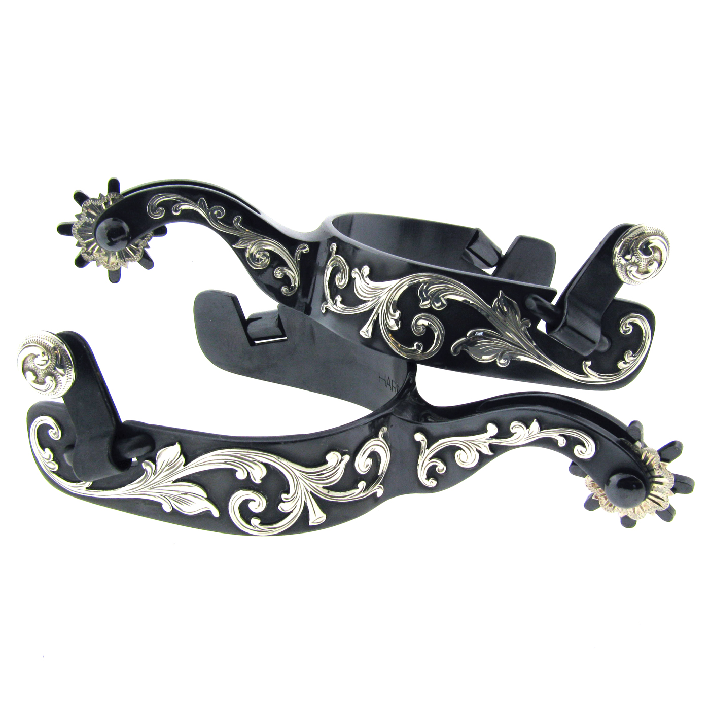 “AZ” Custom English Spurs Harris Leather & Silverworks Legendary