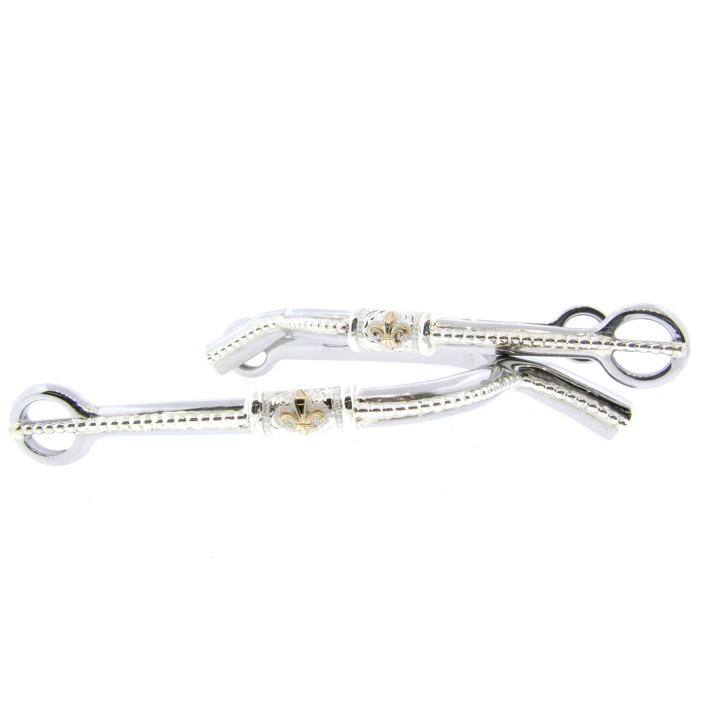 FleurdeLis English Spurs Harris Leather & Silverworks Legendary