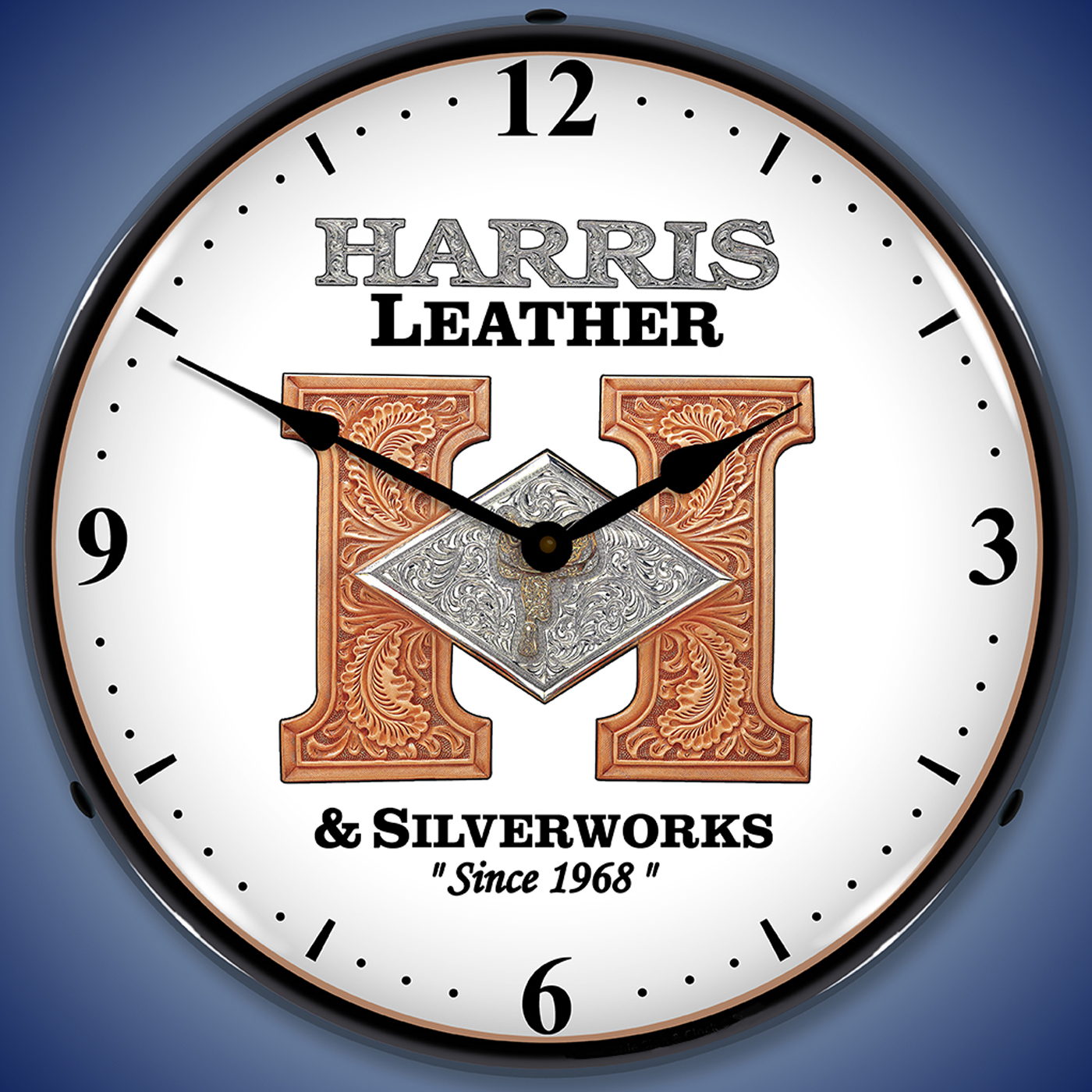 Harris Wall Clock Harris Leather & Silverworks Legendary Handmade