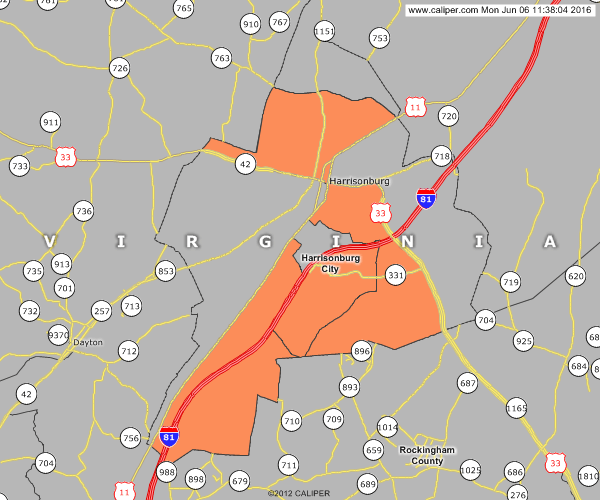 HUB Zone Map Harrisonburg Economic Development