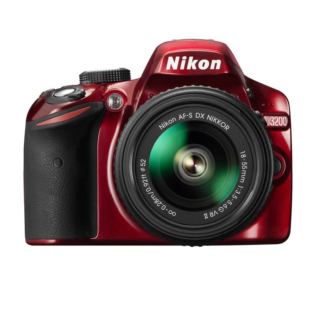 Nikon D3200 Red Digital SLR Camera and 1855mm VR II Lens Kit DSLR