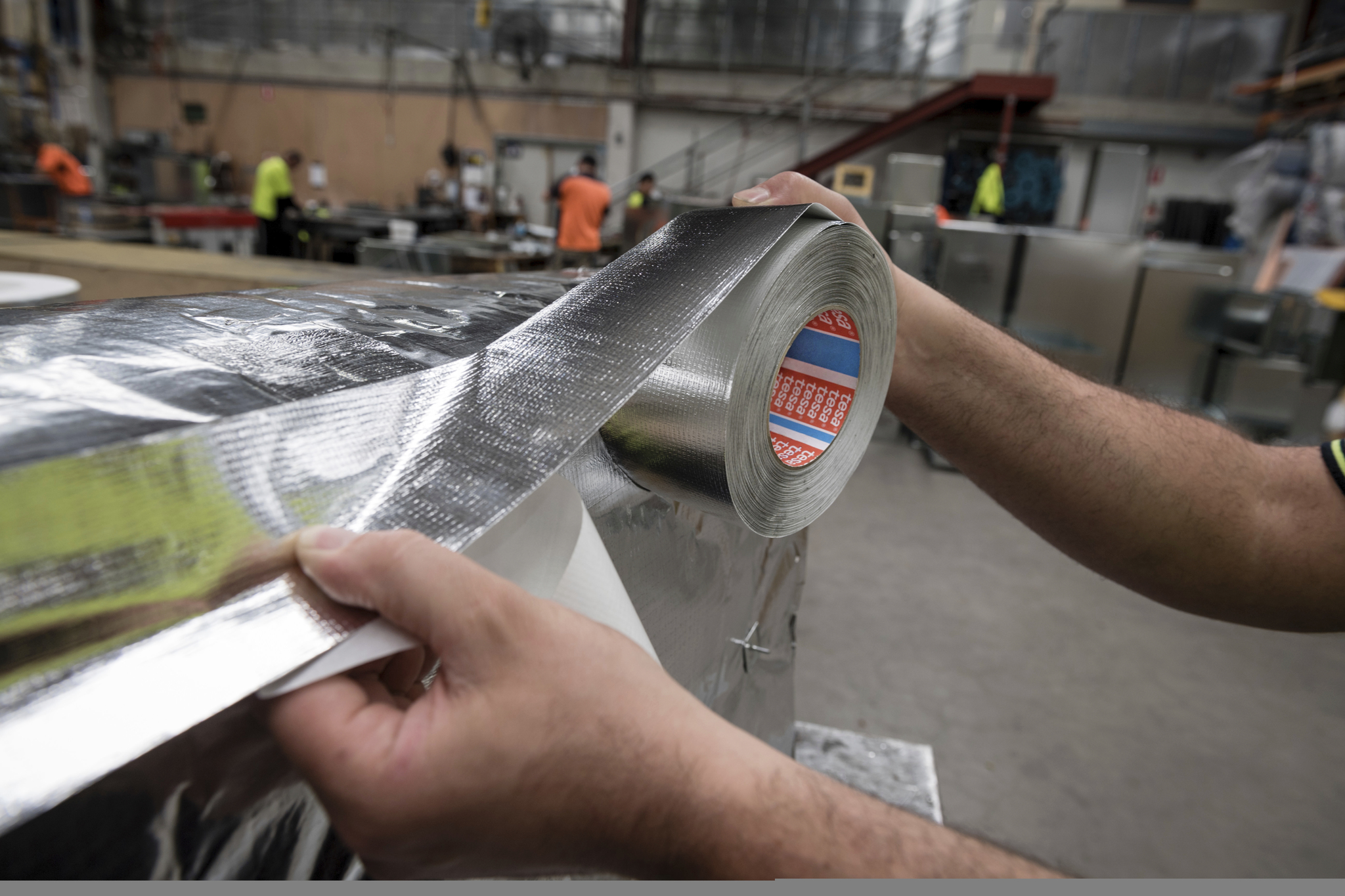 tesa® 51495 PV2 Reinforced Aluminium Foil Tape Air conditioning and