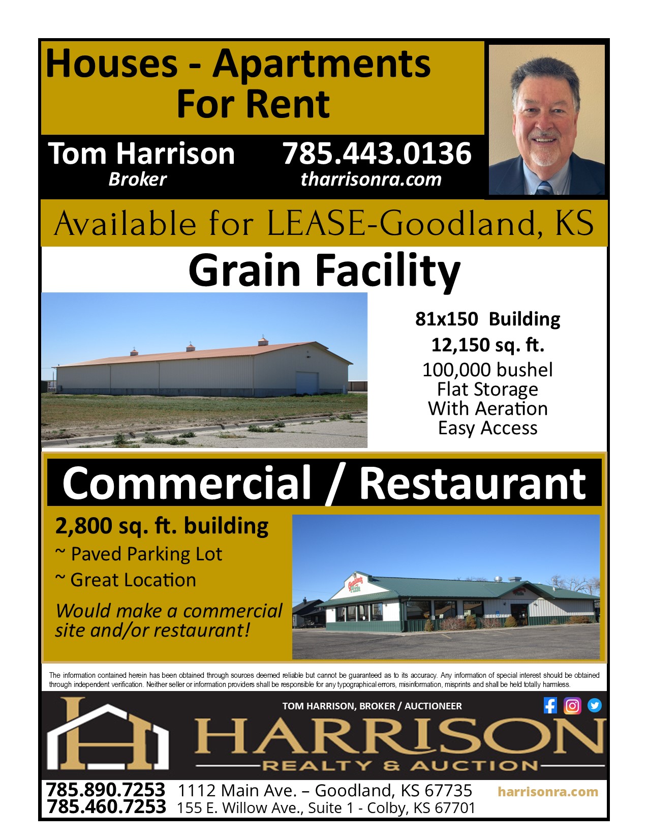 HousesApartments or Buildings for Lease Goodland, KS Harrison