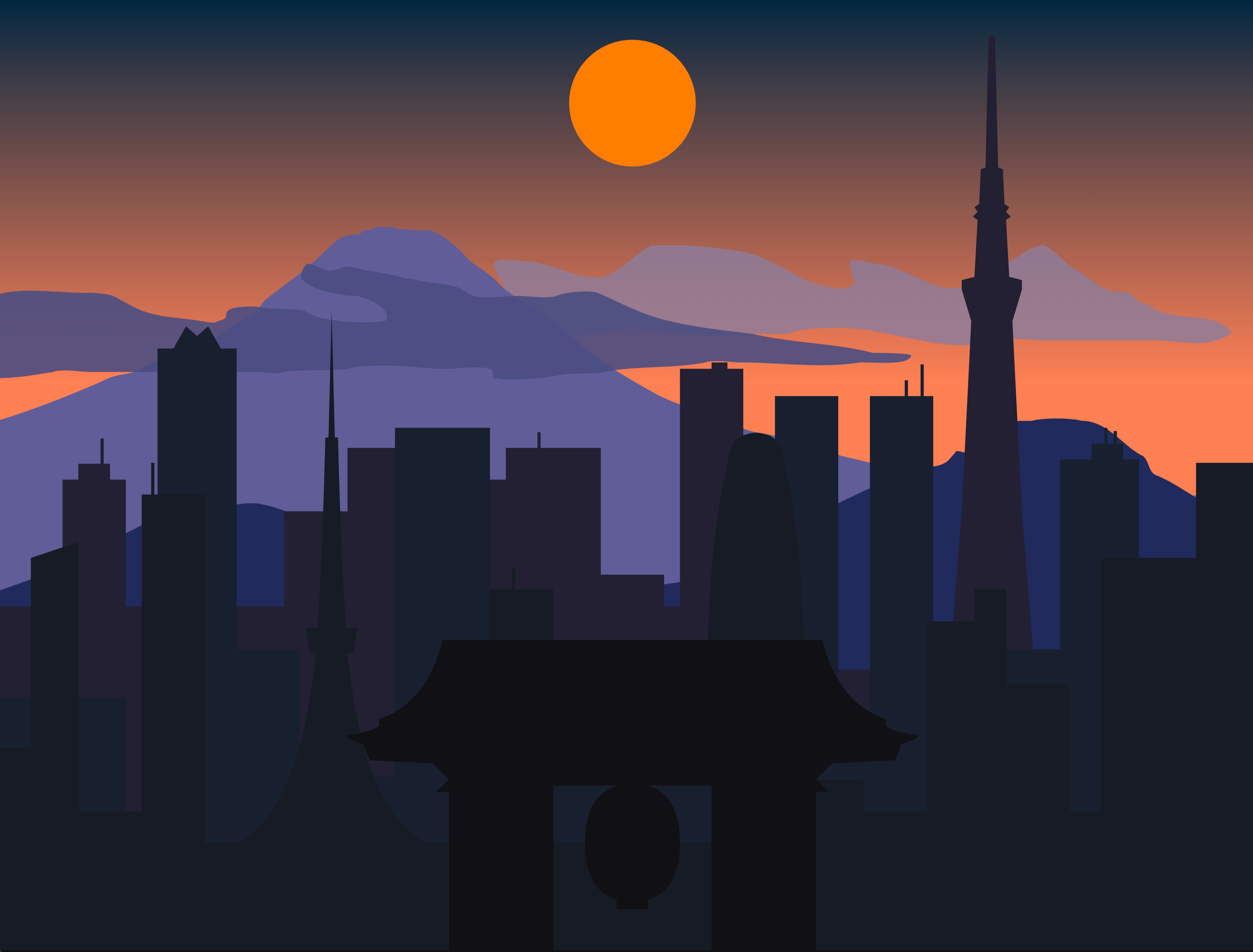 CSS Parallax City Skyline