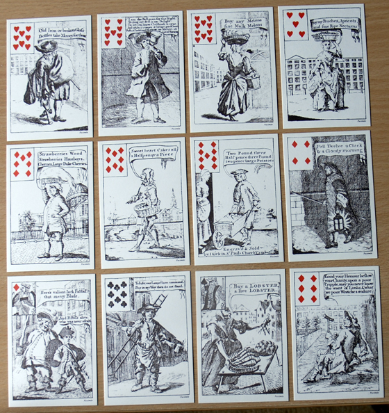 Cries of London Playing Cards 1754 Harry Margary Antique Maps