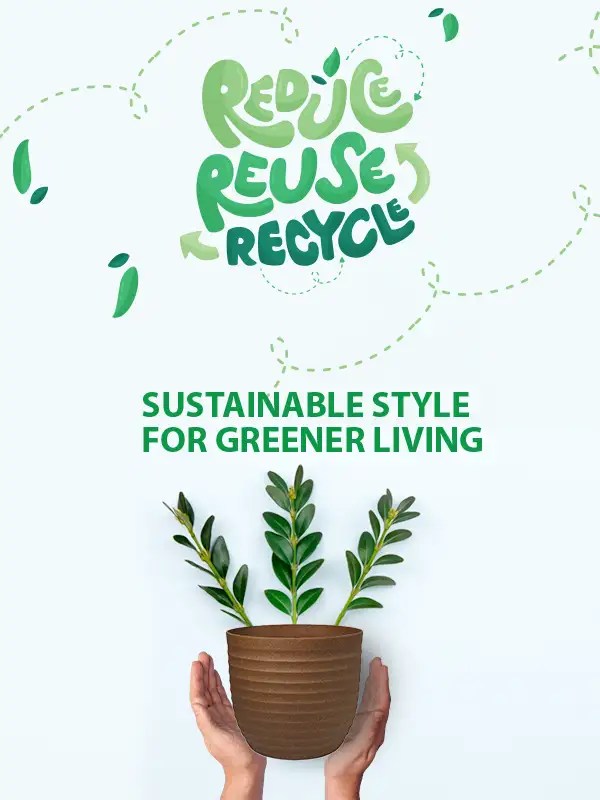 Indoor & Outdoor Sustainable Planters from recycled materials