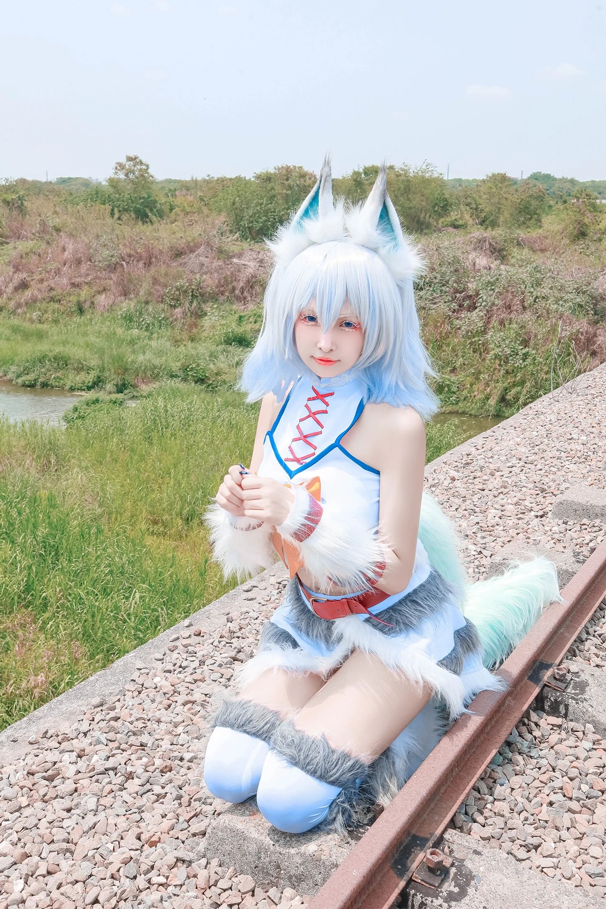 慕慕Momo Cosplay 剎那Setsuna与蛙吹梅雨学生服