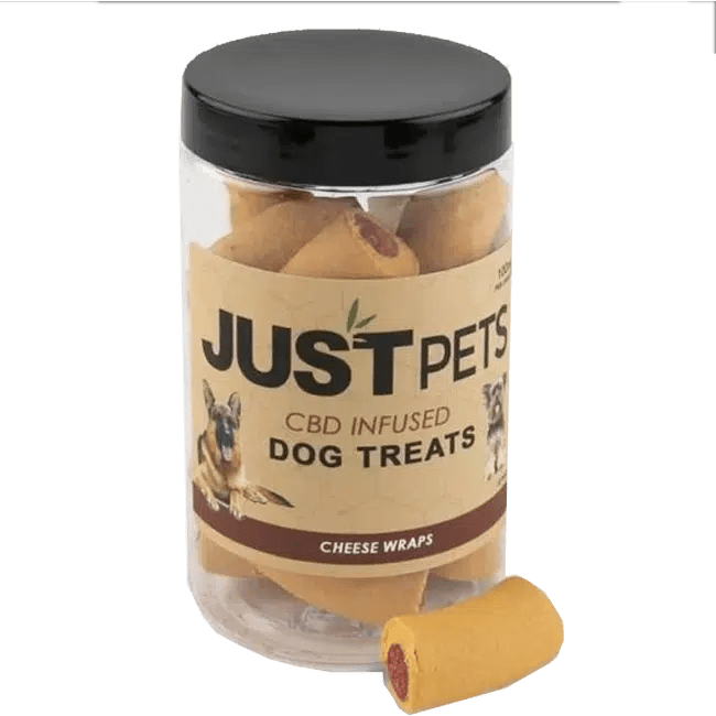 Just CBD Pets Dog Treats Cheese Wraps 100mg Harvard Distributing