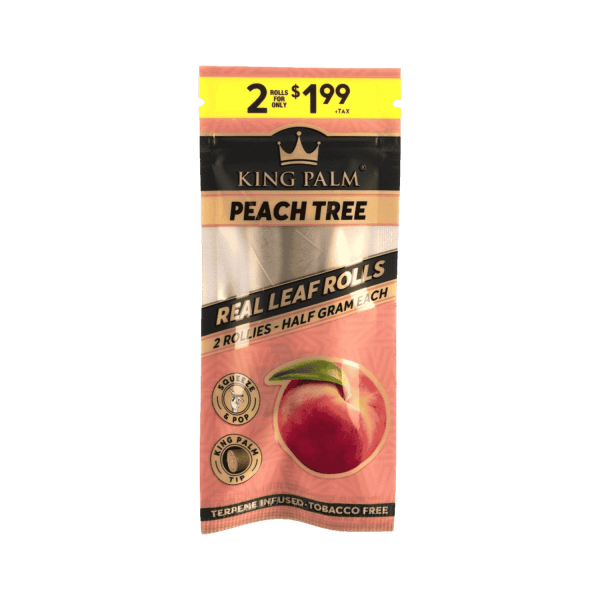 King Palm Peach Tree 2 Rollies Display 20/2 Harvard Distributing