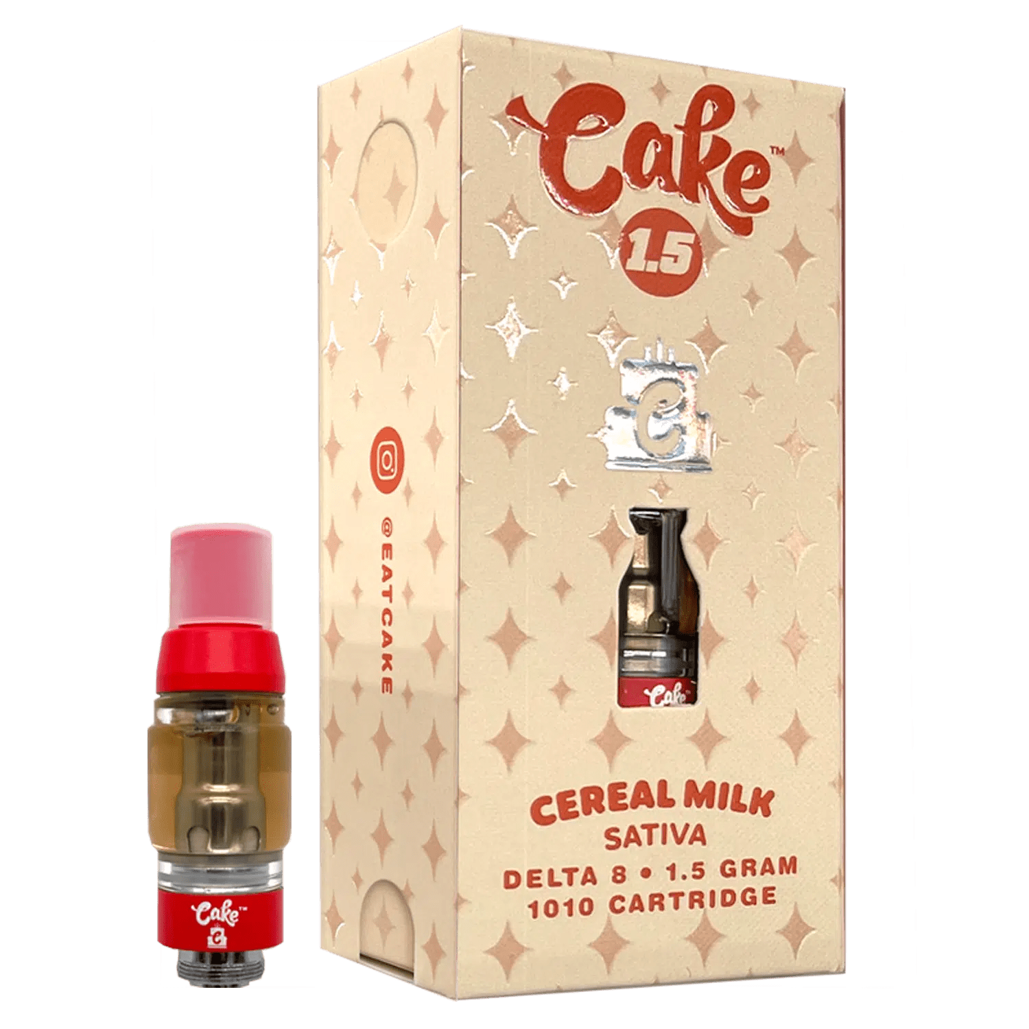 Cake Delta 8 1010 Cereal Milk Sativa Cartridge 1.5ml 5ct Harvard