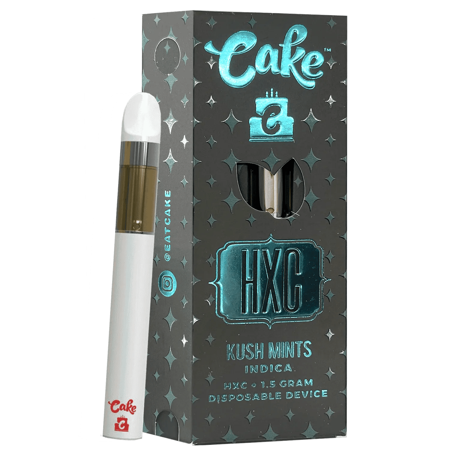 Cake HXC Kush Mints Indica Disposable 1.5ml 5ct Harvard Distributing