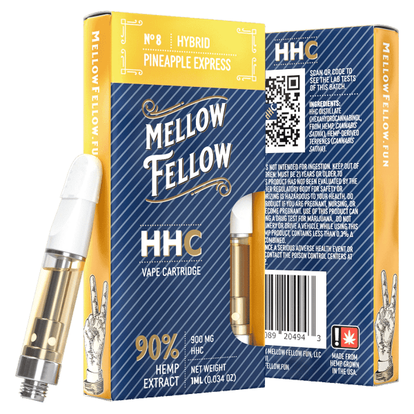 Mellow Fellow HHC Pineapple Express Hybrid Cartridge 1ml 6ct Harvard