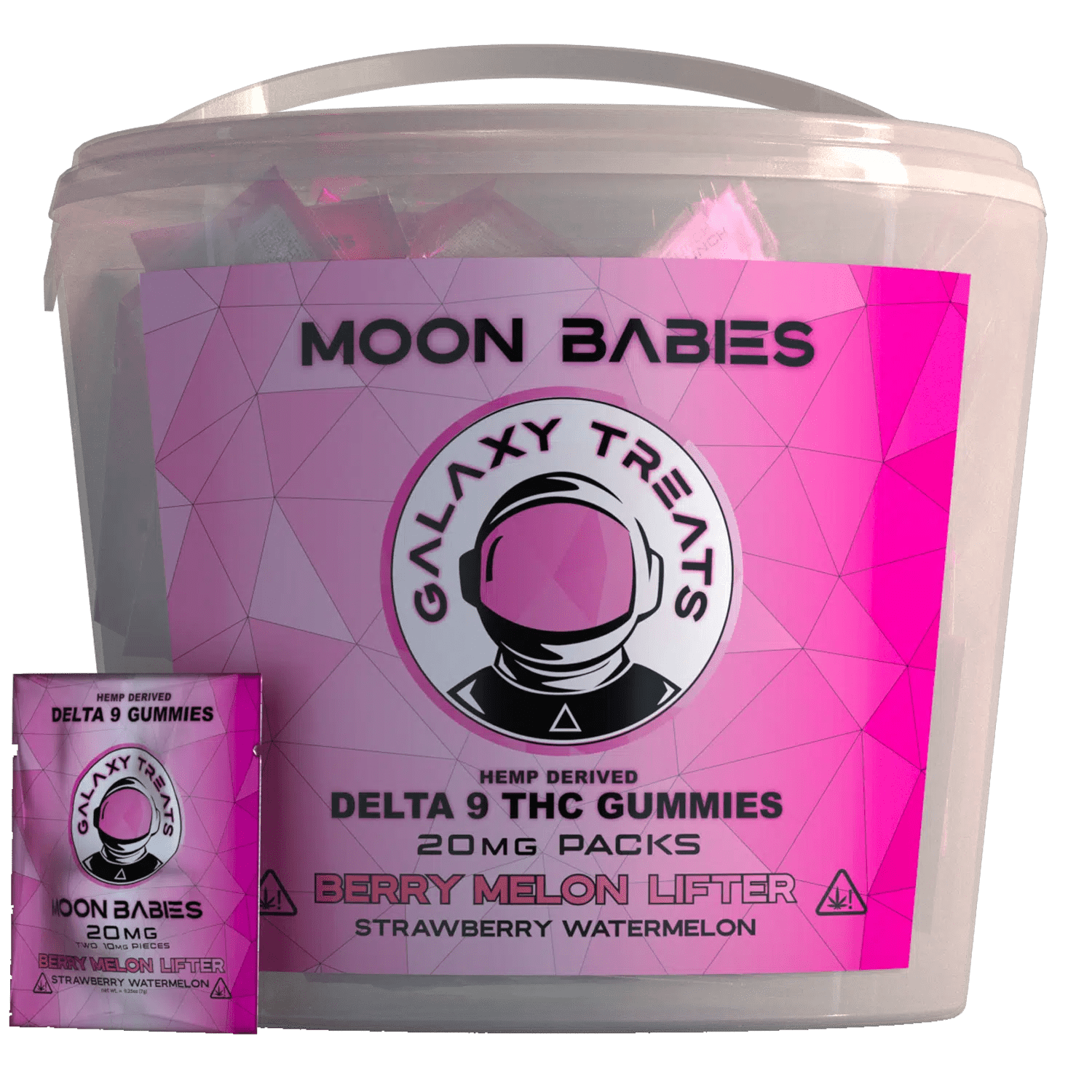 Galaxy Treats Moon Babies Delta 9 Gummies Berry Melon 100ct2pk 20mg