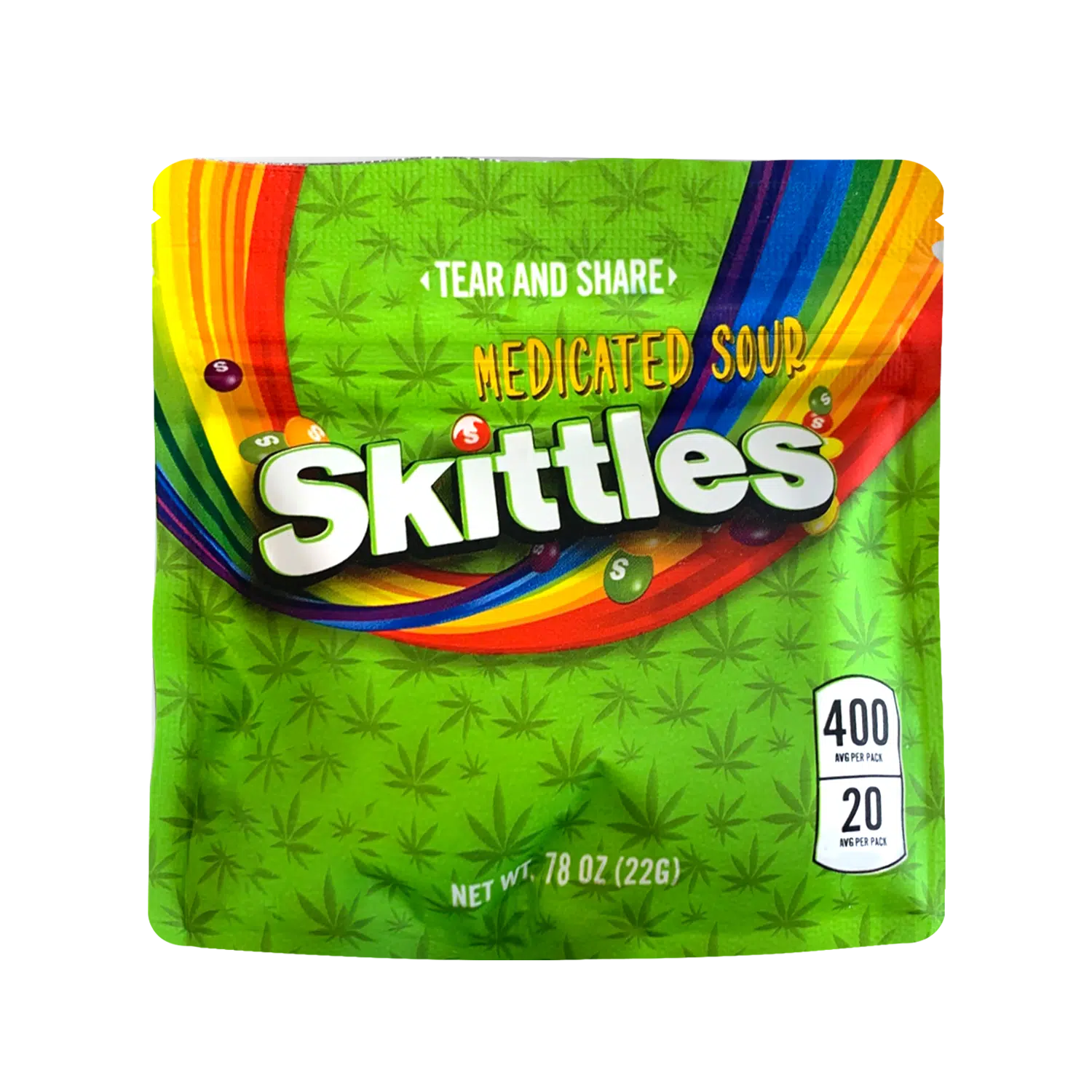 Delta 9 Candy Skittles Medicated Sour Harvard Distributing