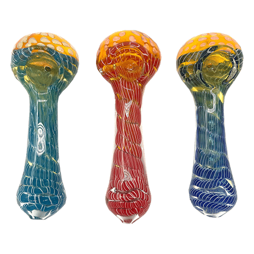 5 Inch Flower Head Glass Pipe Harvard Distributing
