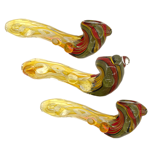 Sherlock Rasta Glass Pipe Harvard Distributing